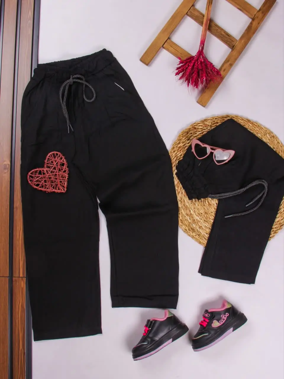 💢شلوار مشکی بنددار💢
