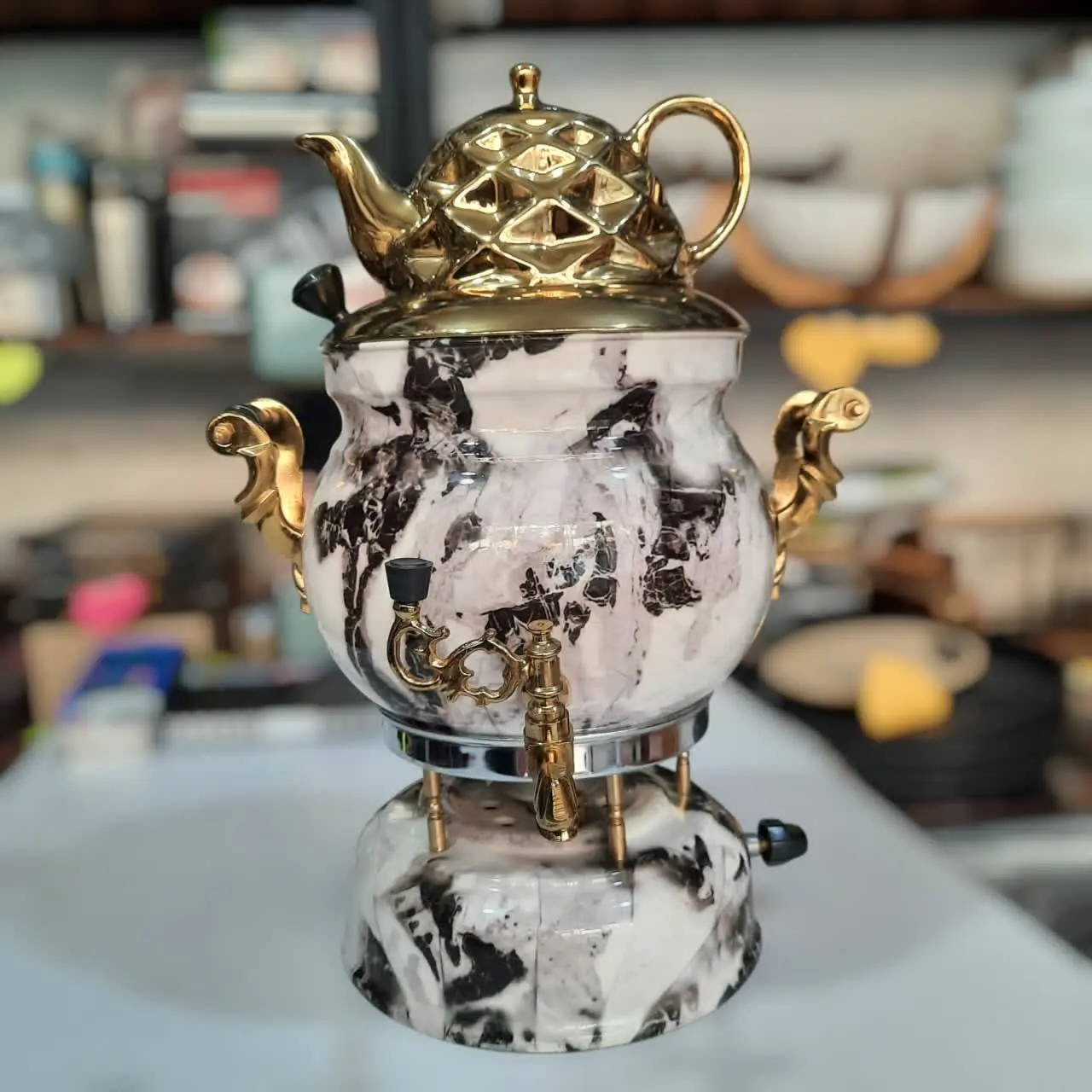 #سماور گازی طرح سنگی شاندیز🍓
