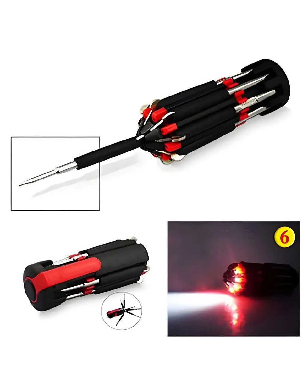 🛠آچار خرچنگی ۸ کاره چراغدار کد ۶۰۵۰
