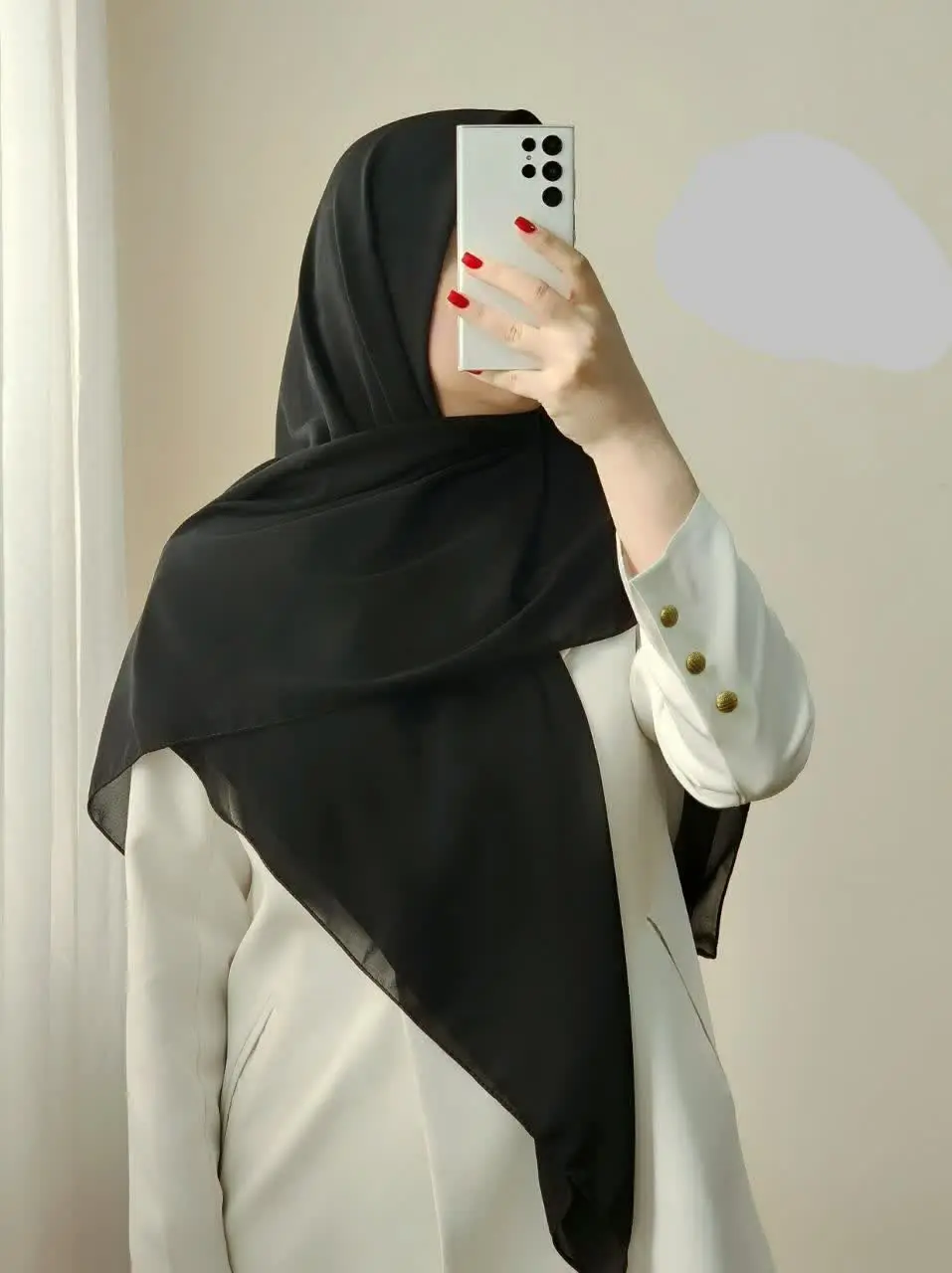 جنس: کرپ حریر شکری جت بلک د...