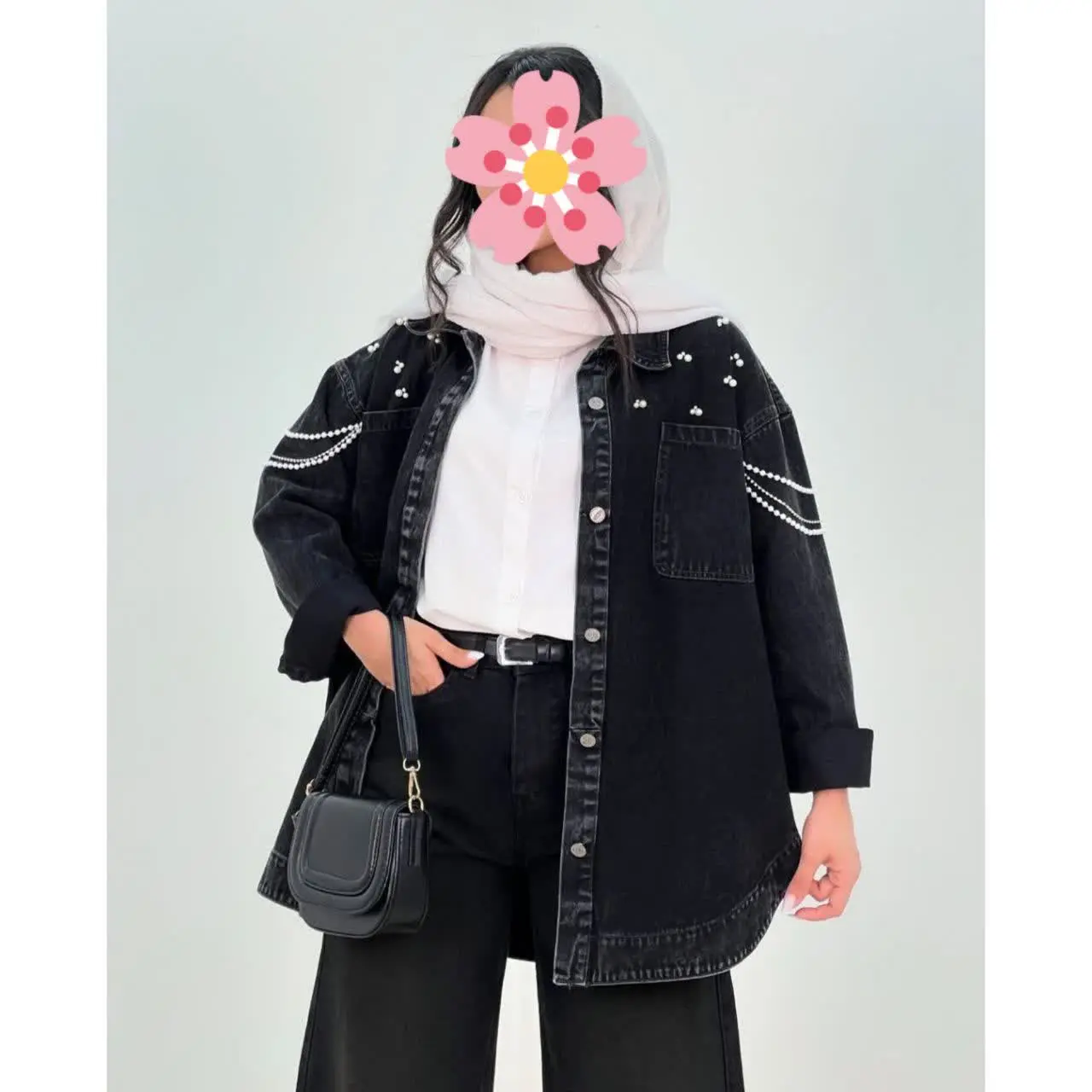 🦋نام مدل: مانتو جین مرواریدی 🐚
