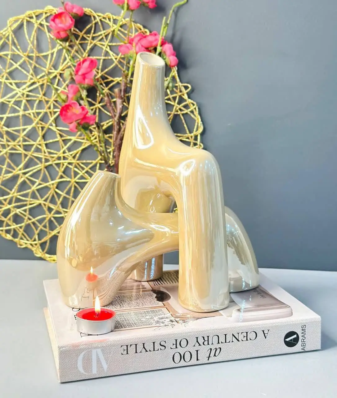 💥گلدان جفتی پایه بلند💥