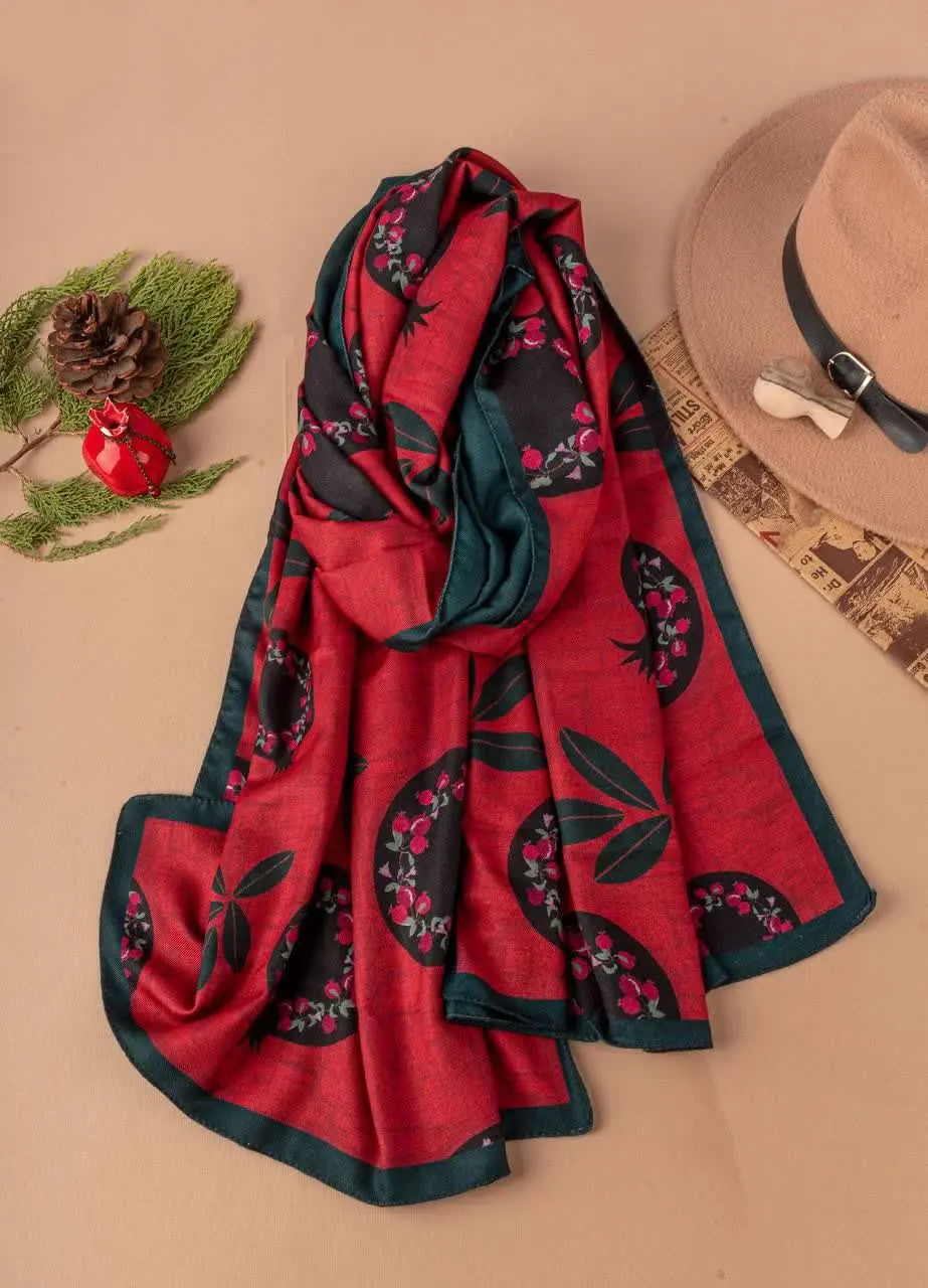 شال موهر مخمل طرح یلدایی🍉