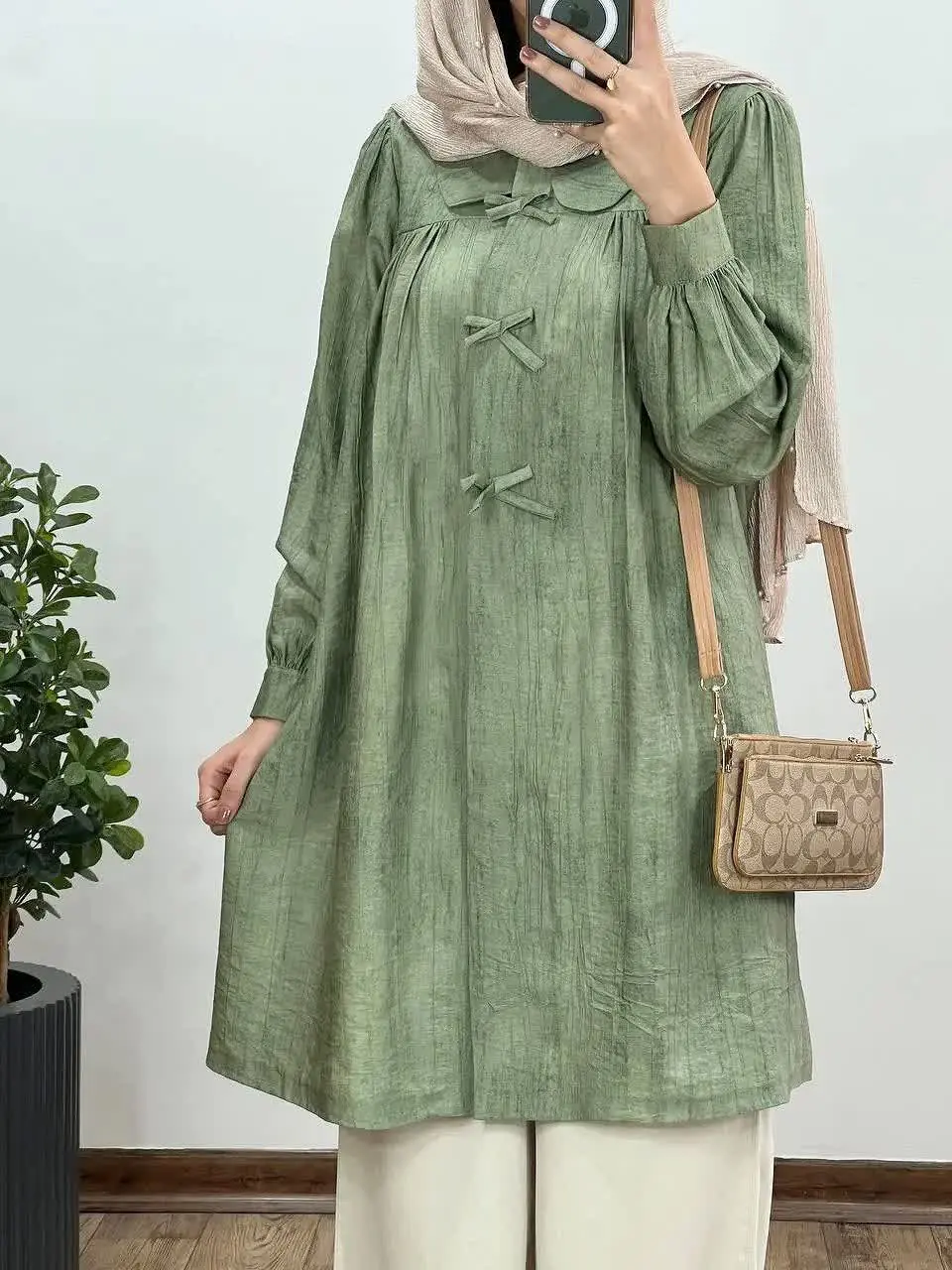 🖋نام: #مانتو دکمه دار پاپیون
