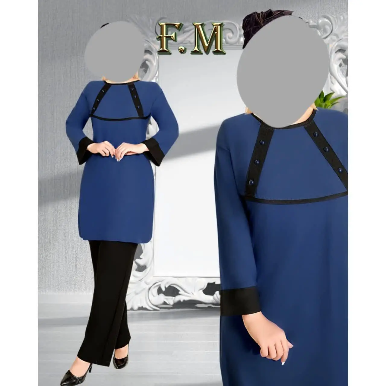 🖋 ست تونیک شلوار بالا دکمه...