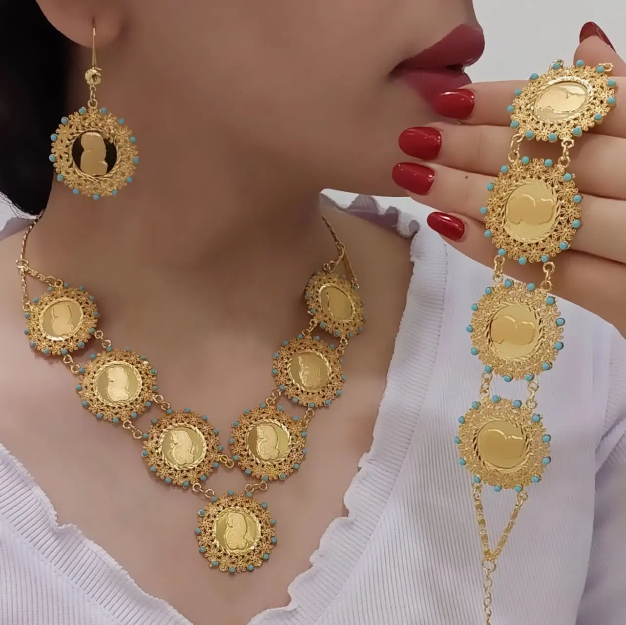 #سرویس طرح طلا سکه‌ای جدید 😍
