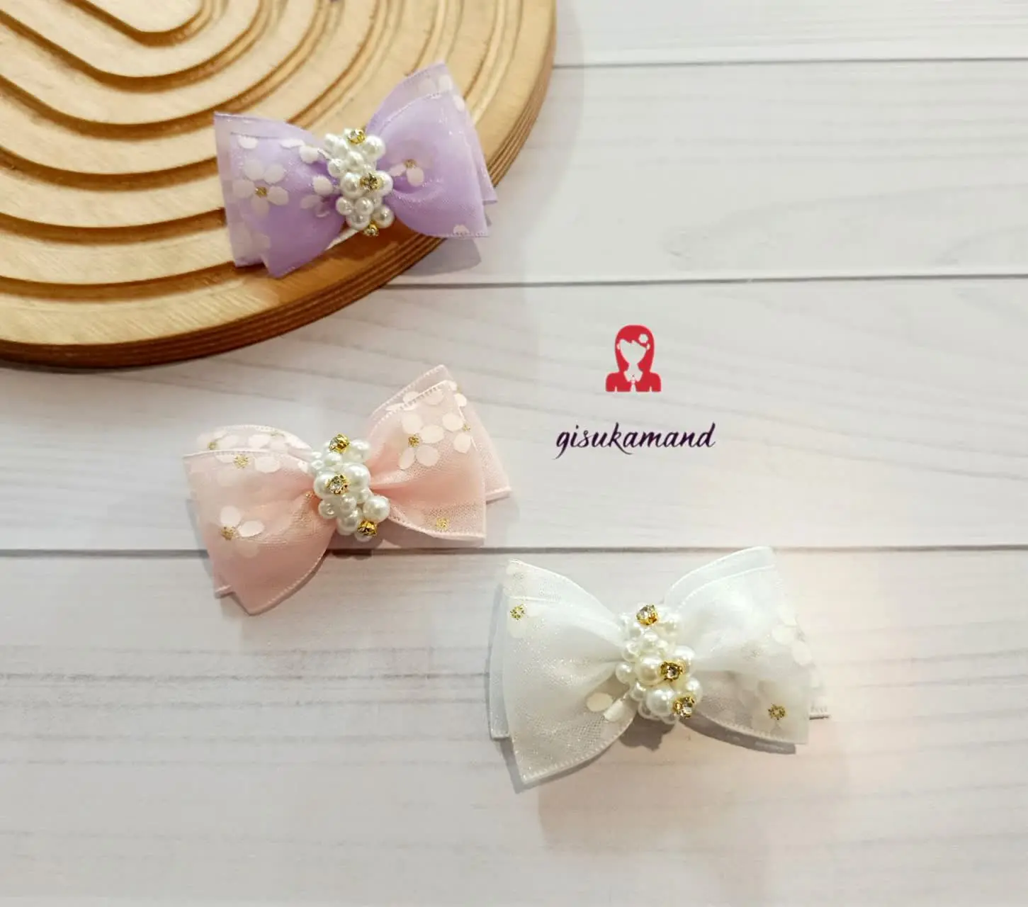 گلسر پاپیون دوبل با طرح گل...