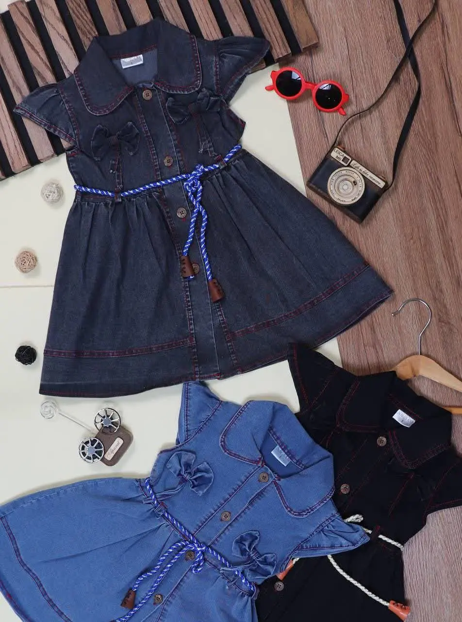 👕نام کالا: #سارافون_جین چین دار دخترانه 
