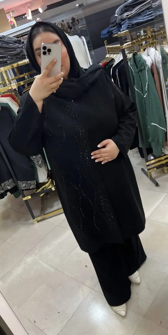 🪻مانتو مجلسی مزونی سنگ دوزی...