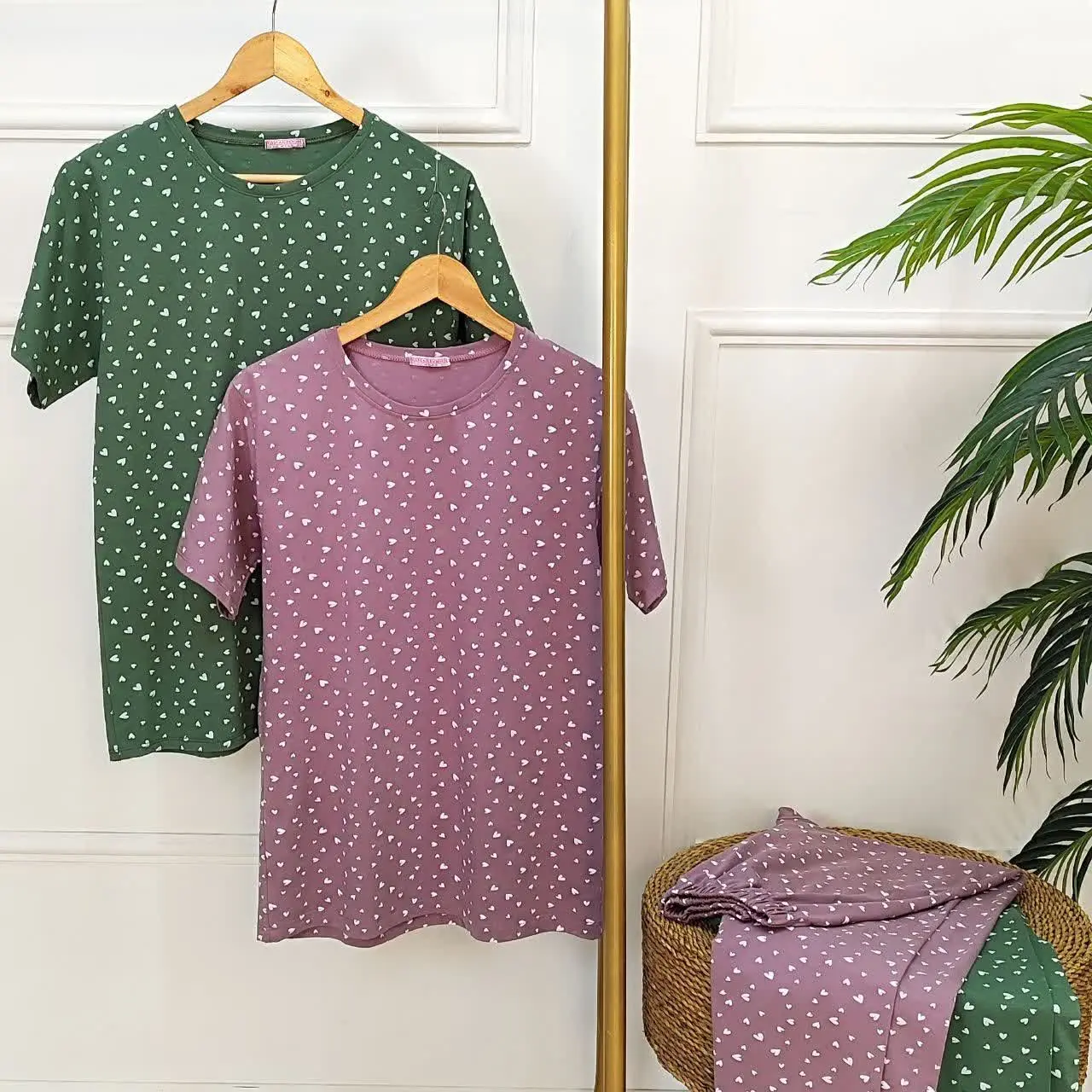 ✅ست تیشرت شلوار قلبی 😍❤️