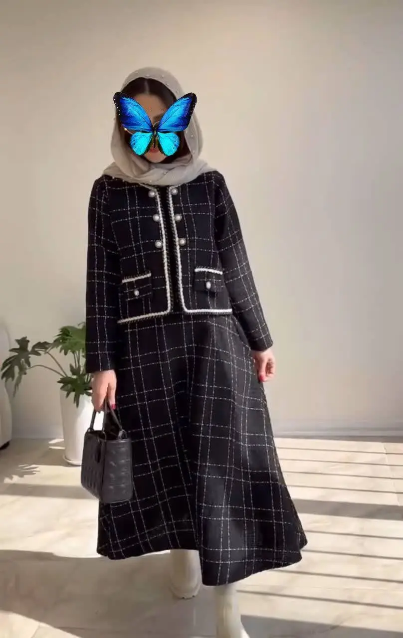 نام: ست کت دامن شنل ساغر. KO
