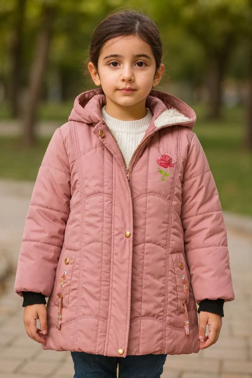 کاپشن پافر شو گل رز