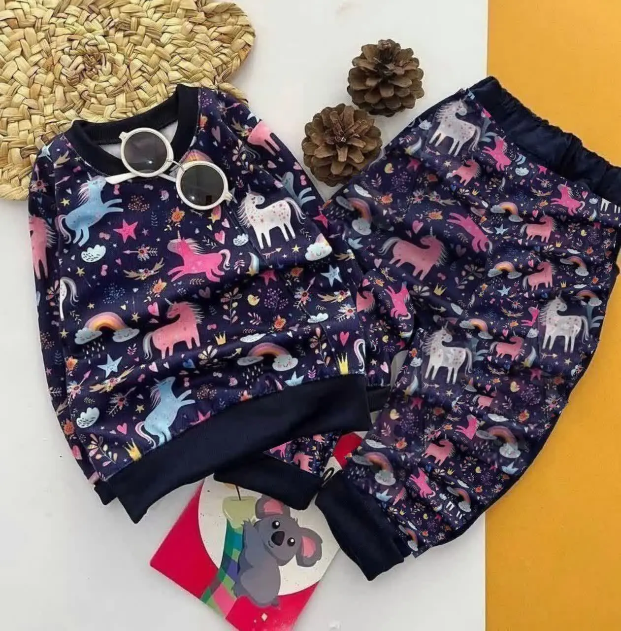 💞 ست مخمل دخترانه پاییزه پر...