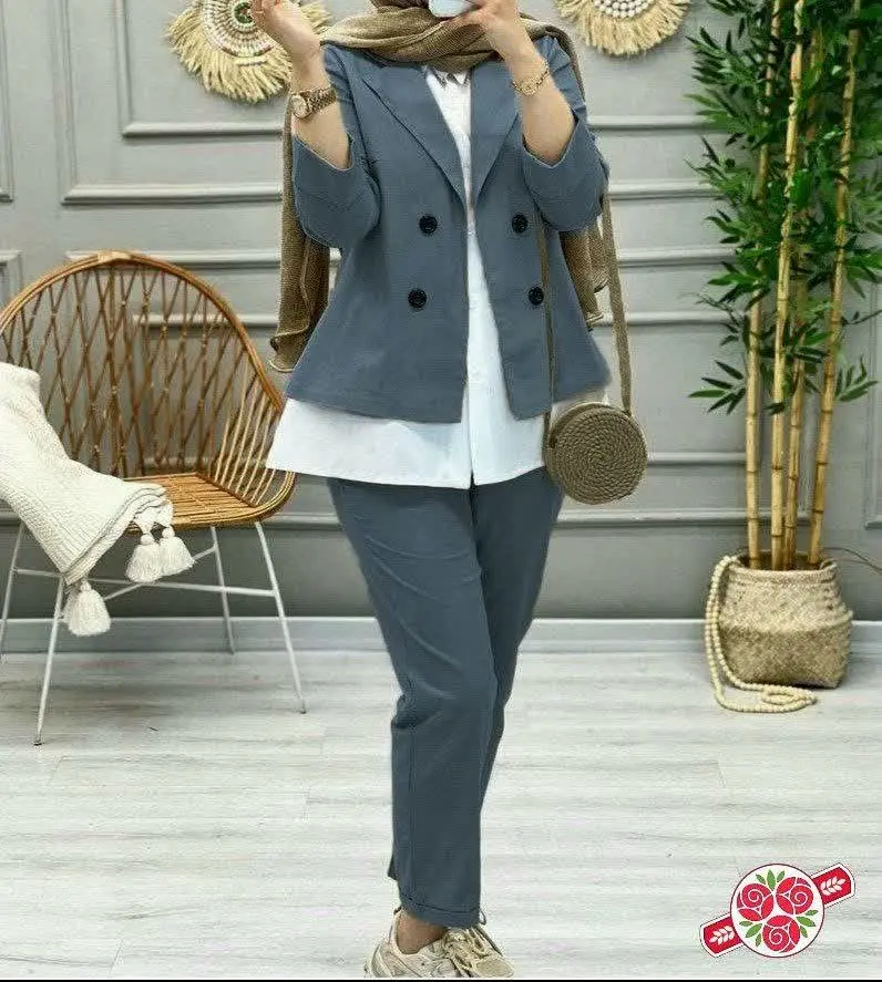 نام: ست سه تیکه غنچه (کت و شلوار و ژیله) 
