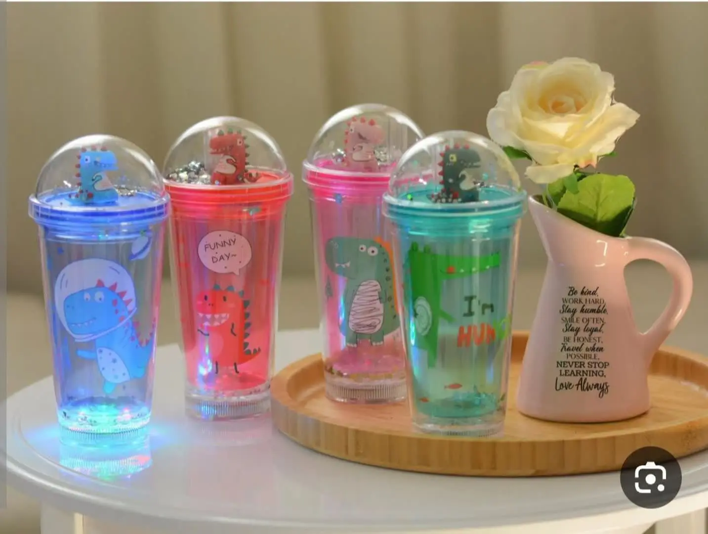 #لیوان اسموتی چراغدار🍓
