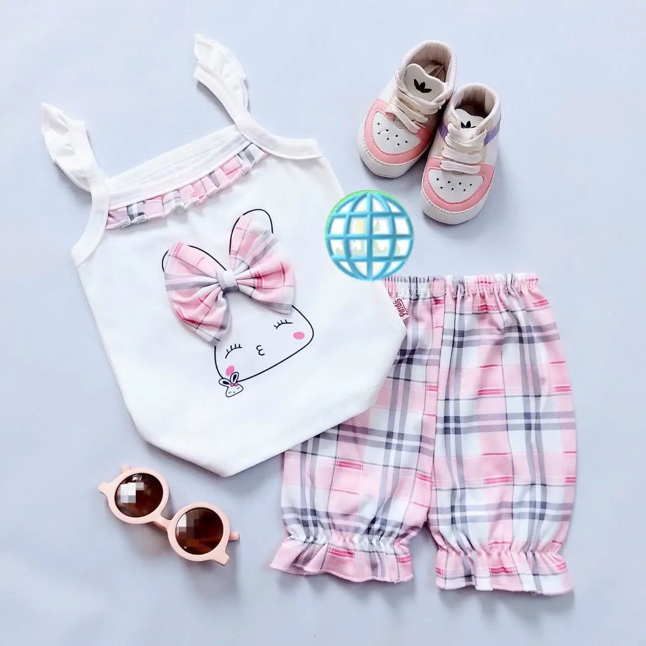 تاپ شورت چهارخونه‌ی خرگوش 
