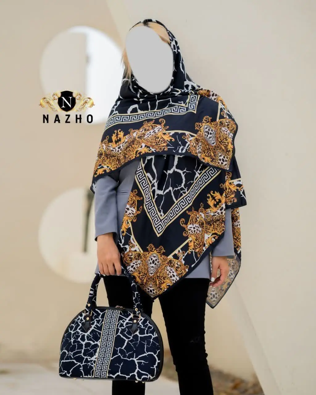 ست کیف و روسری نخی
