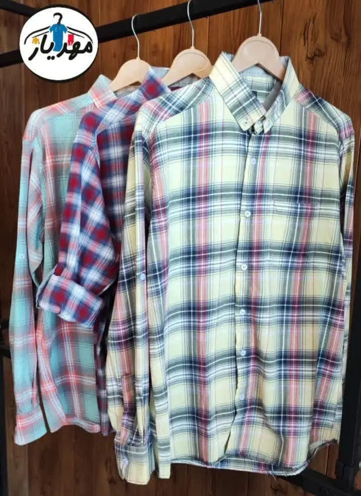 پیراهن کتان چهارخونه
