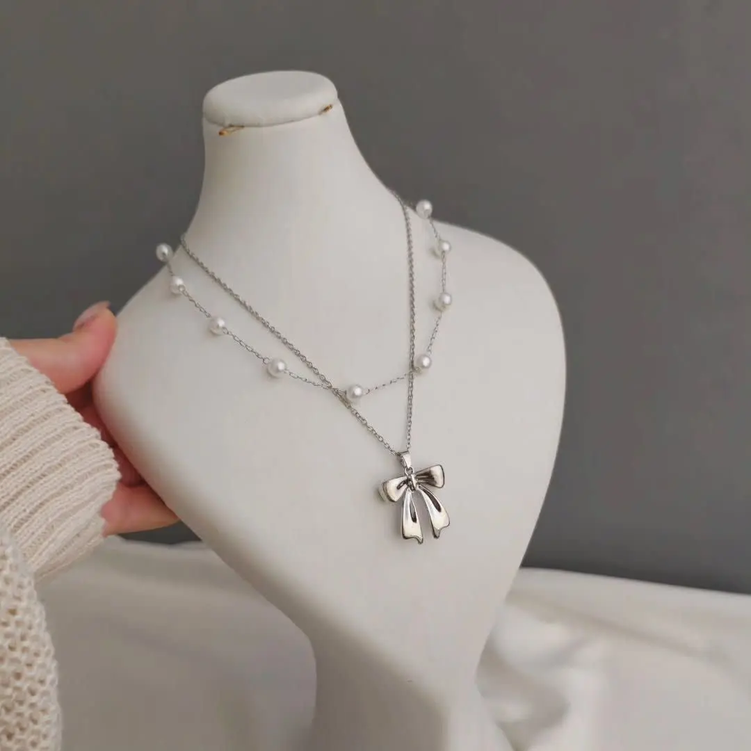 💍گردنبند دو ردیفه ی بسیار ج...