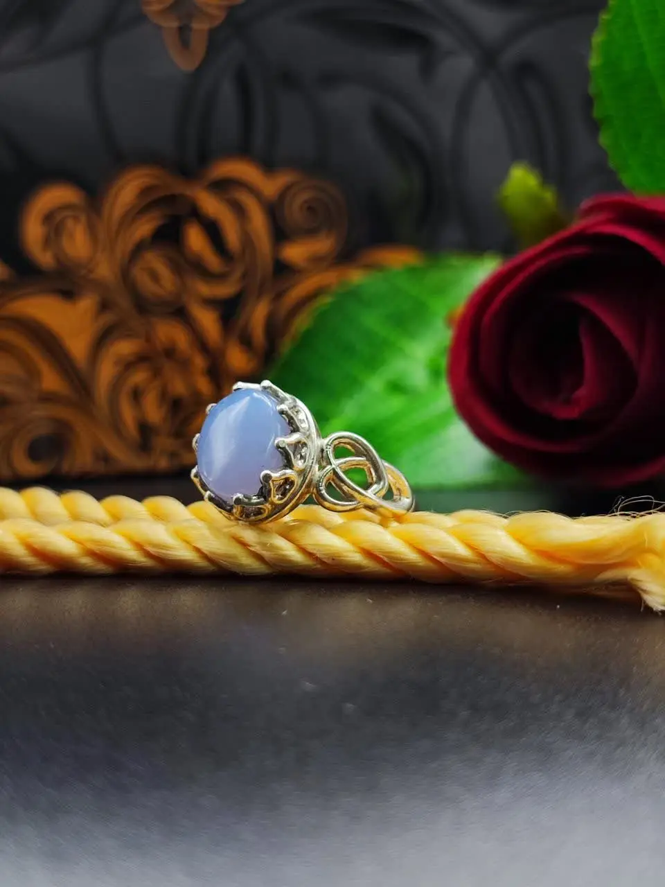 #انگشتر_زنانه_عقیق_کبود
