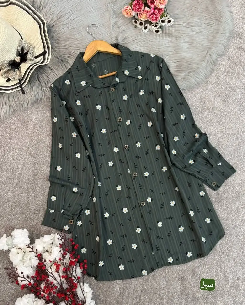 شومیز گل گچی بابونه
