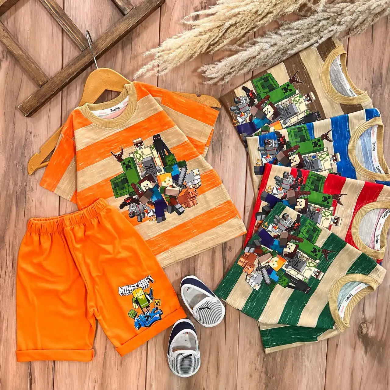 تیشرت شلوارک ماینکرافت 
