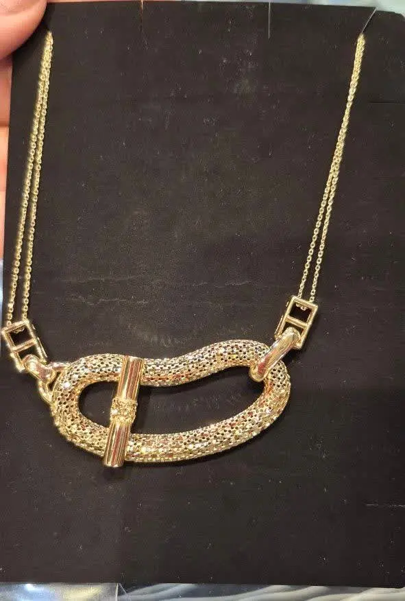 💫💫#گردنبند قفل دل با زنجیر دوبل فوق العاااده درخشان
