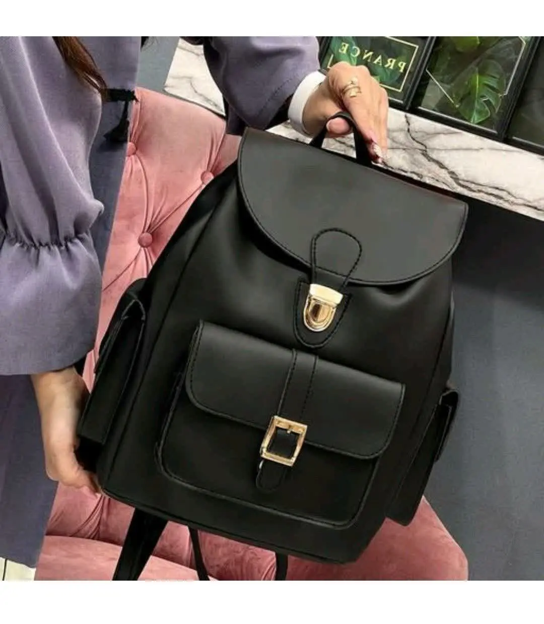 نام: 🎒 کوله پشتی اسپرت چرمی مدل قفل😍
