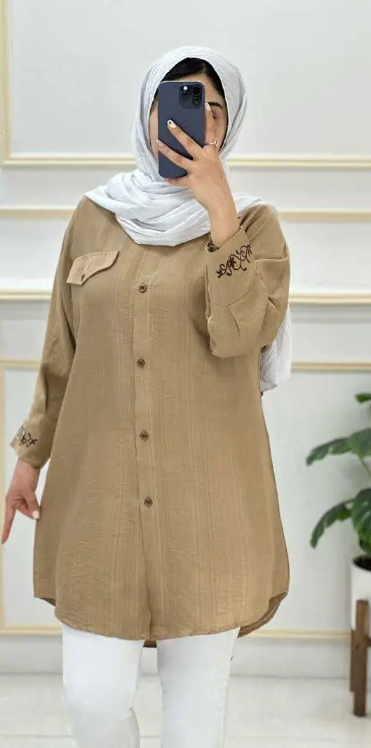 🛍 نام محصول: مانتو مچ گلدوزی 
