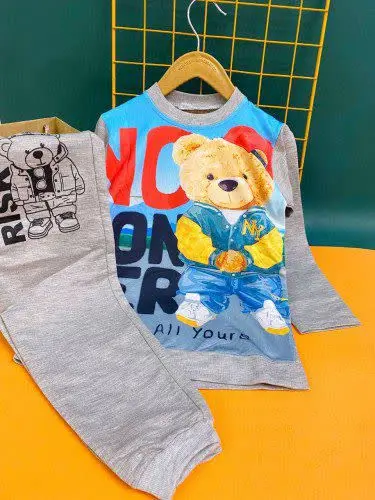 ست اسپرت با طرح خرس کلاه دار