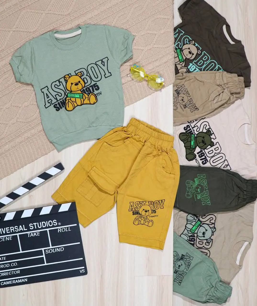 👫تیشرت و شلوارک خرس ASK BOY👫
