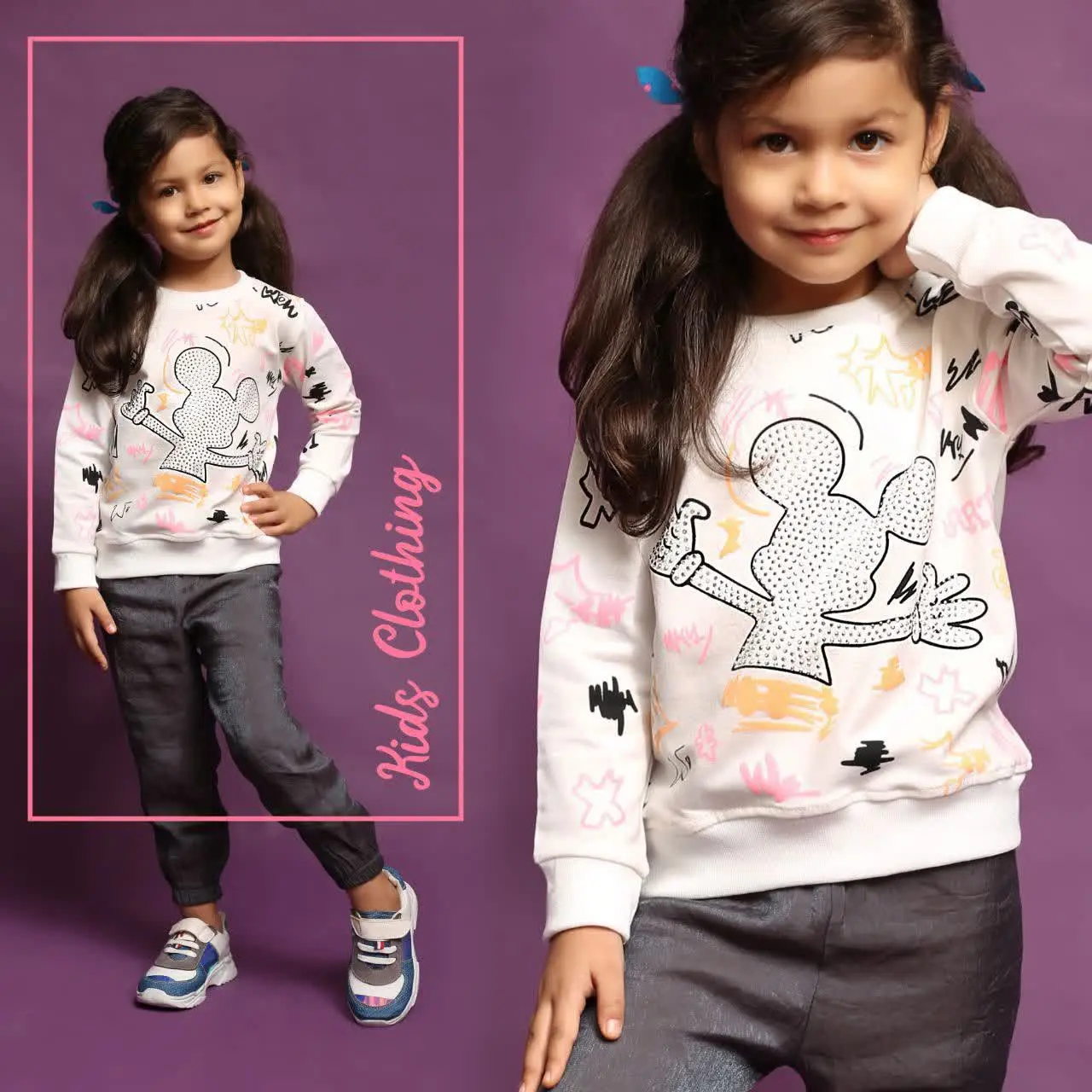 🔮بلوز تک دخترانه نگین دار🔮
