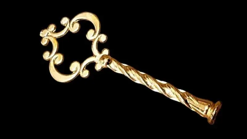 دسته سینی فلزی طرح پیچک تکی
