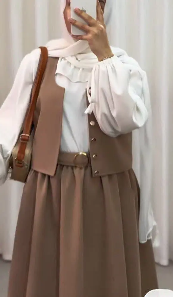 🧵جنس: جلیقه و دامن شانتون ا...