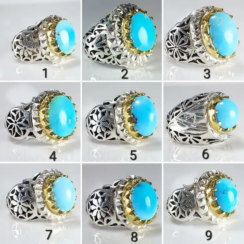 💎 #انگشترفاخر _مردانه فیروزه نیشابوری 
