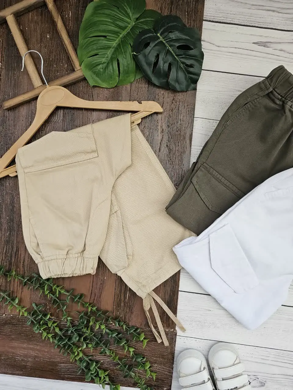 شلوار کتان هشت جیب
