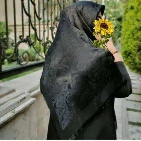 روسری ژاکارد مشکی 🖤
