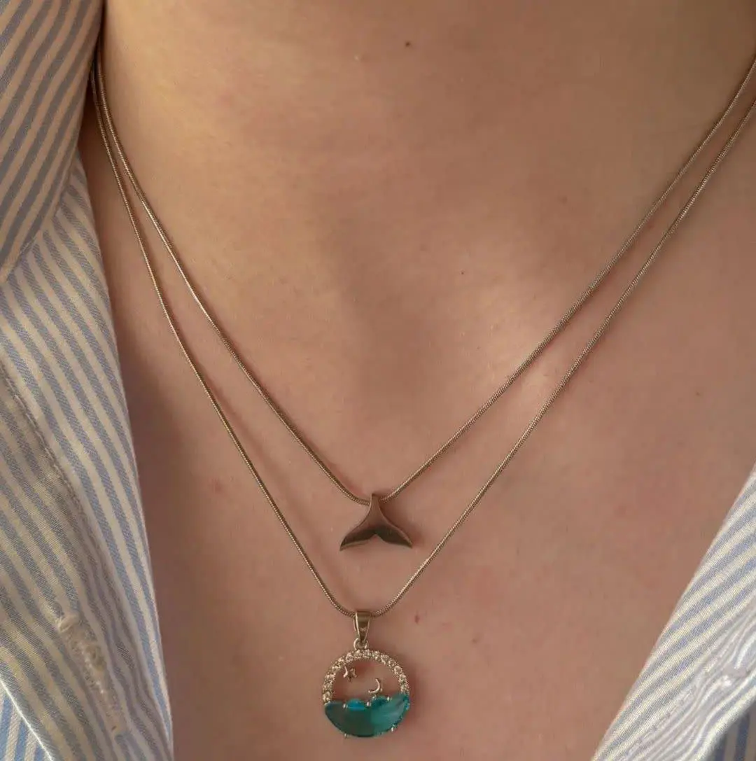 گردنبند دم وال و دریا 🤗
