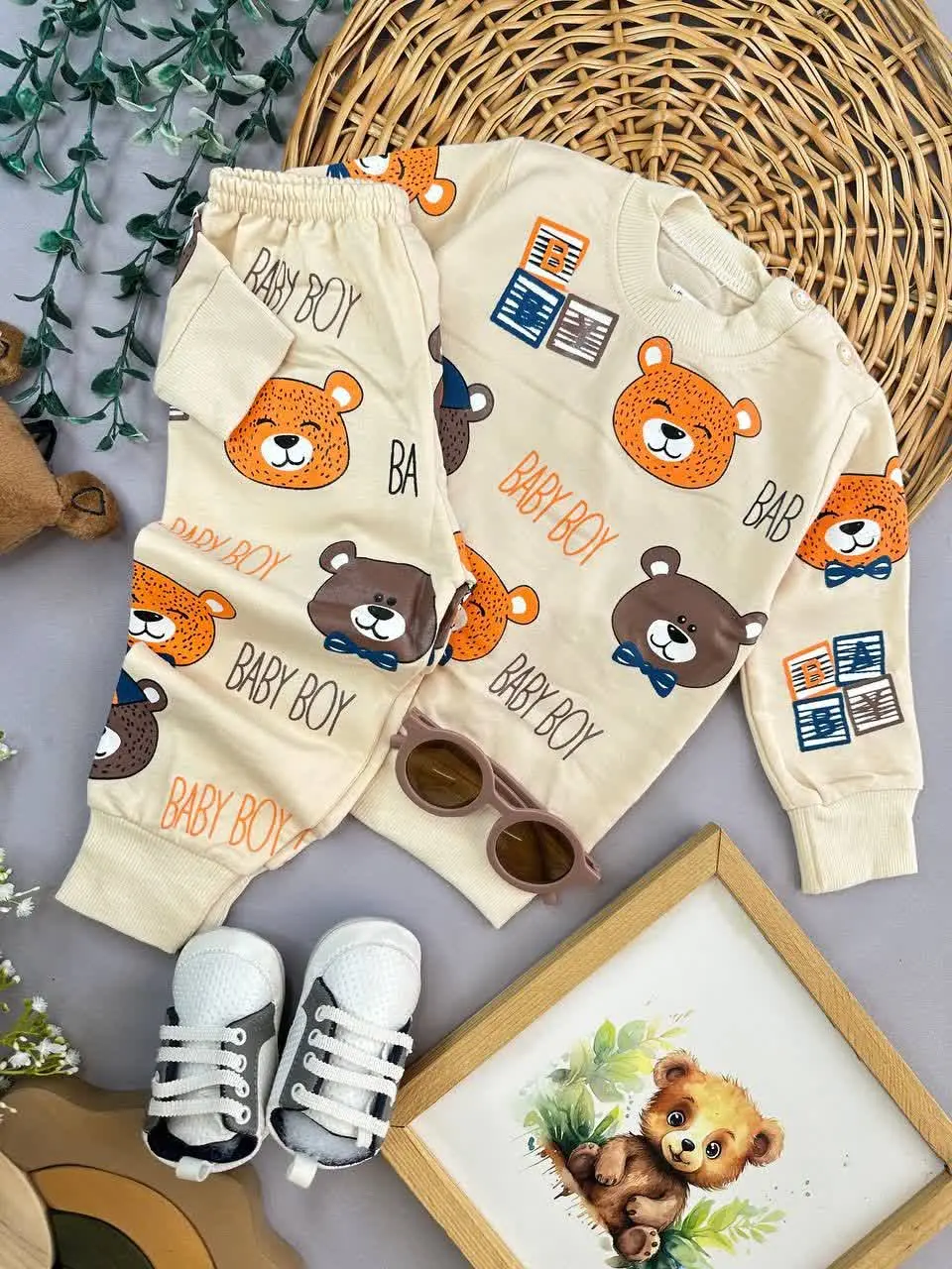 بلوز شلوار طرح تدی پاپیون د...