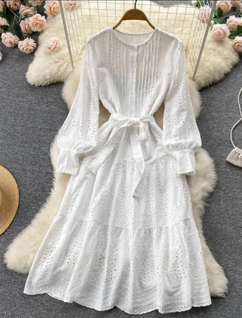 پیراهن بلند خامه دوزی آسترد...