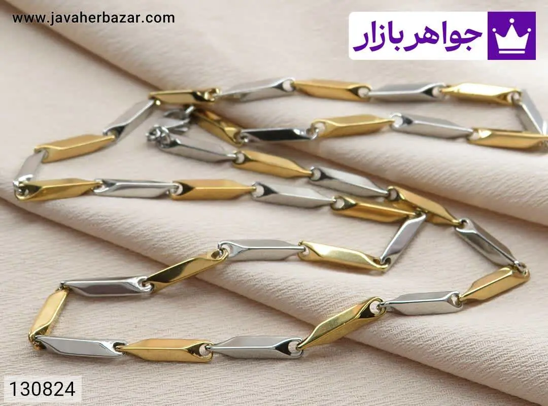 زنجیر استیل ۵۵ سانتی دو رنگ...