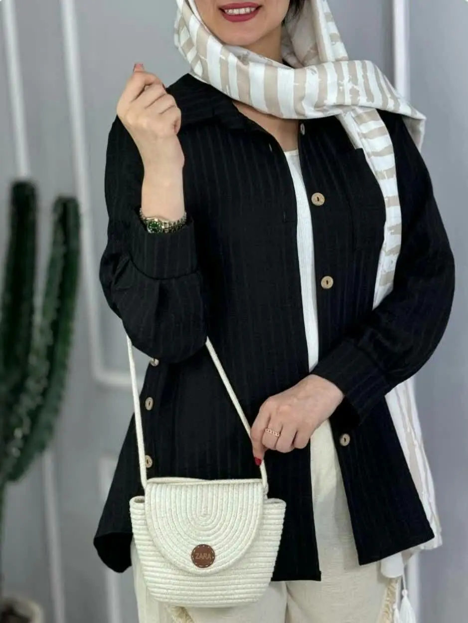 🛍نام: شومیزمانتویی بغل دکمه🌱
