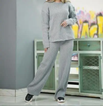 #ست بلوز و شلوار بافت مدل کبریتی 💫
