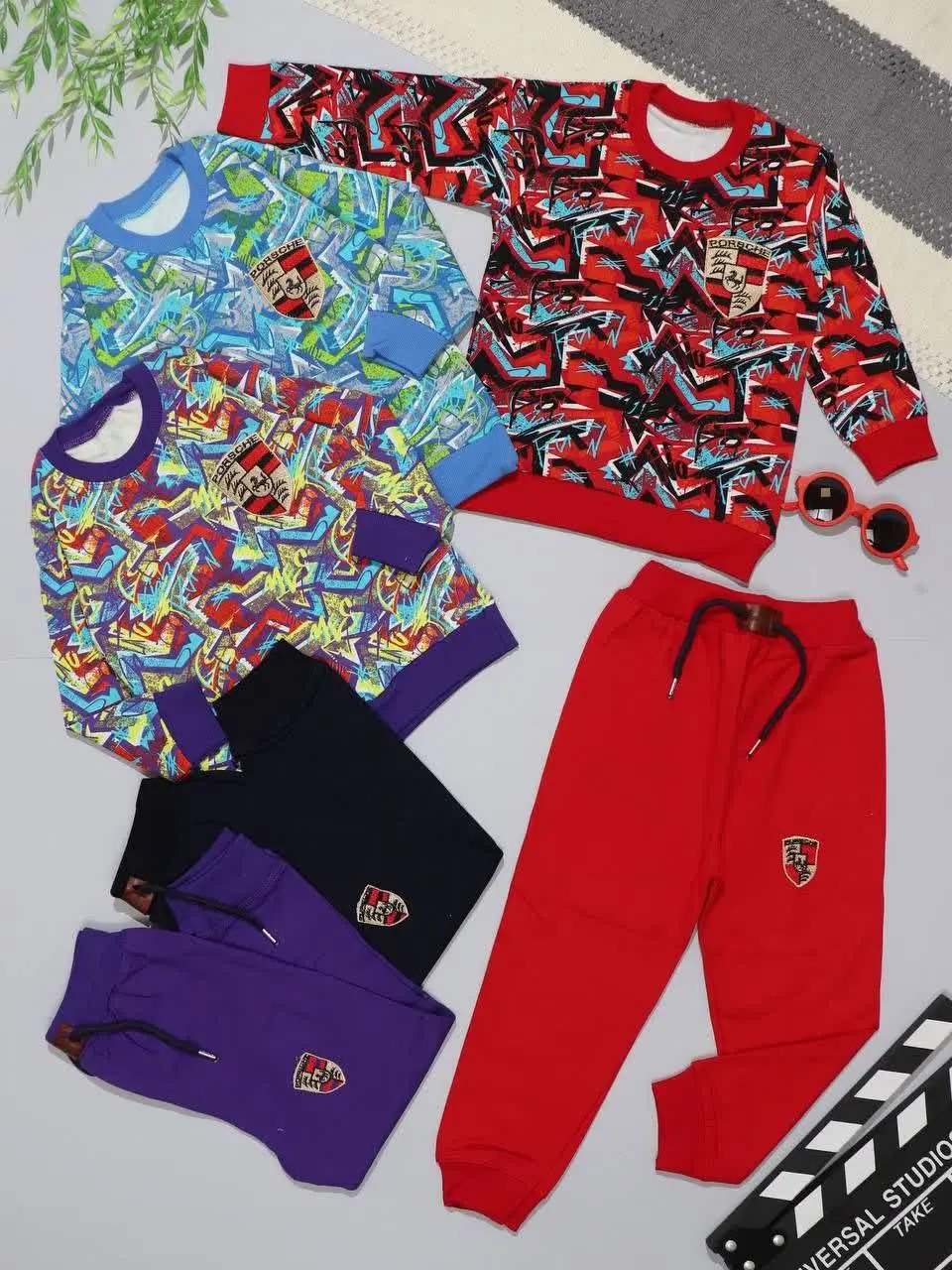 👫بلوز و شلوار چاپ اشکال گلد...