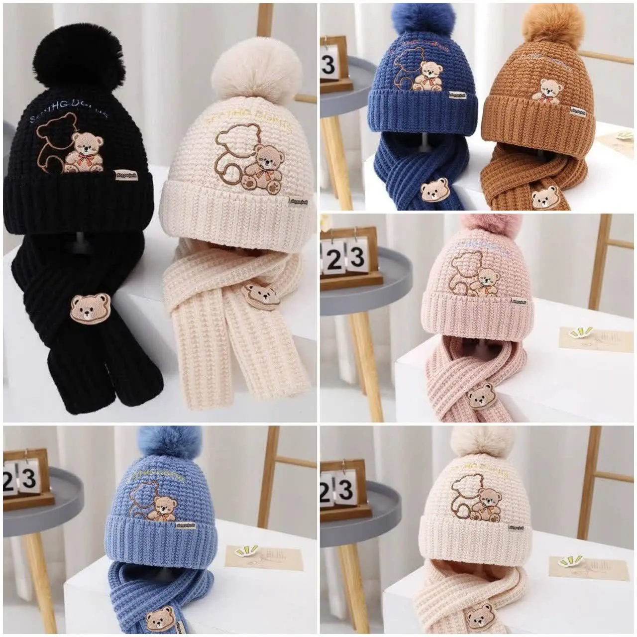 کلاه و شال بافت تدی 🐻‍❄️🐻
