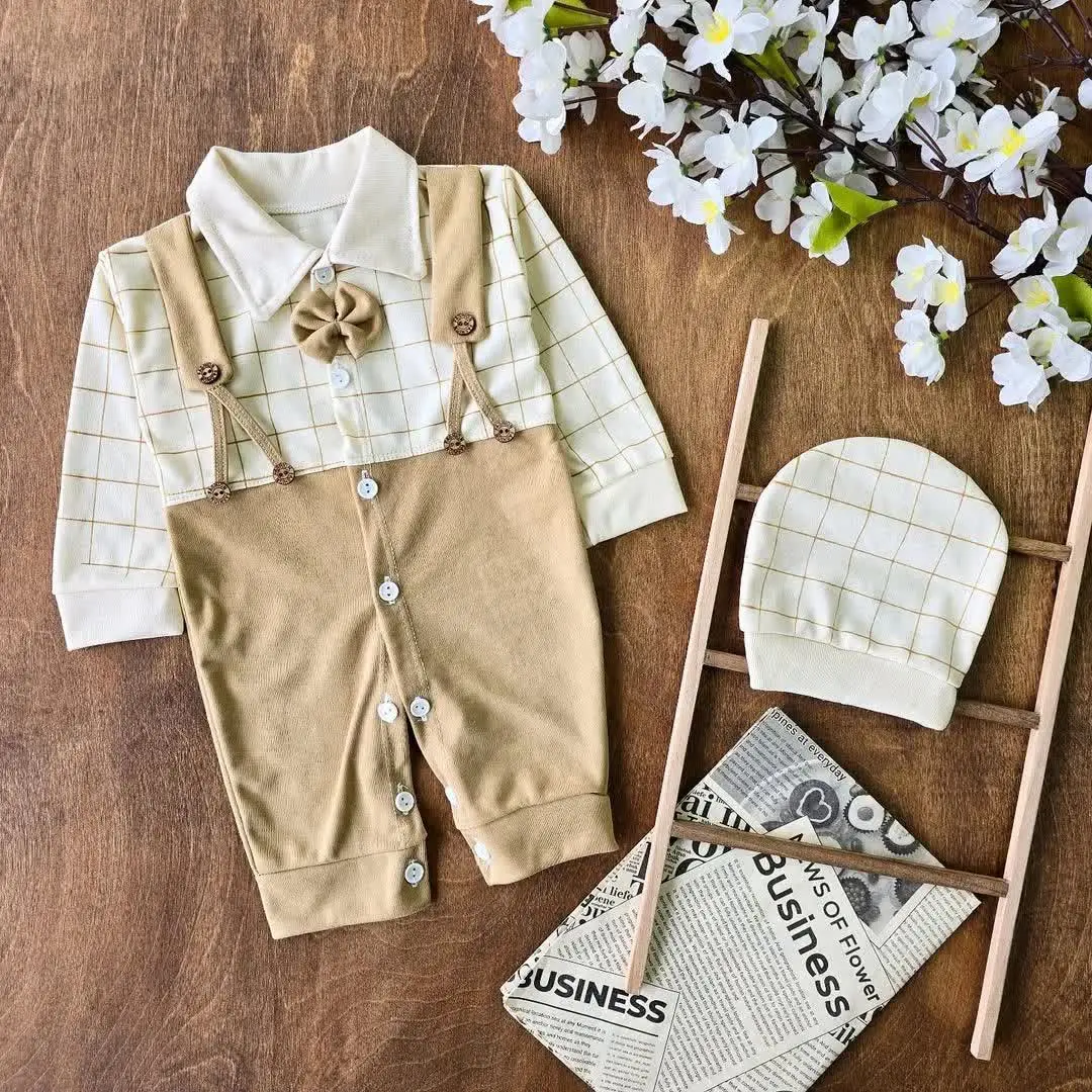 سرهمی ساسبندی چهارخونه کرمی 
