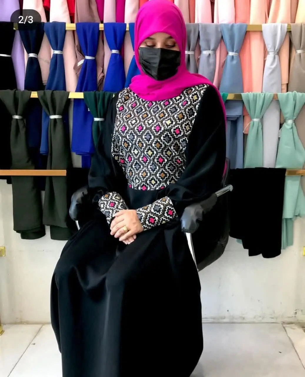 💎مانتوعبایی طرح رمیصا (مجلسی) 
