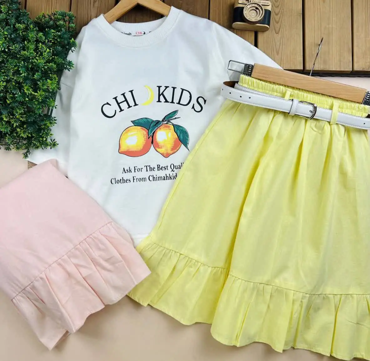 ست ۳ تیکه تیشرت آستین ۳رب و...