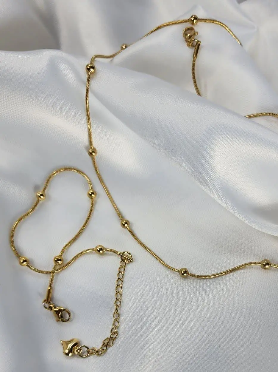 👚 نام: دستبند توپی زنجیر ماری
