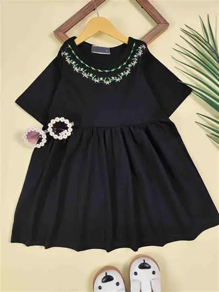 پیراهن یقه برگ 
